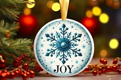 Round Christmas Ornament Sublimation|Clipart Product Image 1