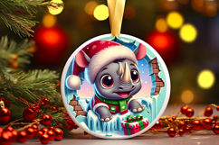 Round Christmass Ornament PNG Product Image 1