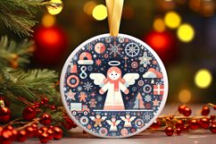 Round Christmass Ornament PNG Product Image 1