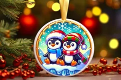 Round Christmas Ornament Sublimation|Clipart Product Image 2