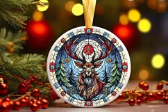 Round Christmas Ornament Sublimation|Clipart Product Image 2