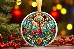 Round Christmas Ornament Sublimation|Clipart Product Image 2