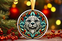 Round Christmas Ornament Sublimation|Clipart Product Image 1