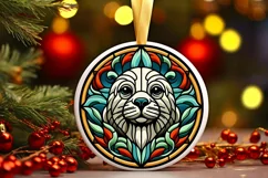 Round Christmas Ornament Sublimation|Clipart Product Image 1