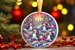 Round Christmas Ornament Sublimation|Clipart Product Image 1