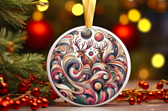 Round Christmass Ornament PNG Product Image 1