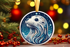 Round Christmass Ornament PNG Product Image 1