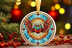Round Christmas Ornament Sublimation|Clipart Product Image 1