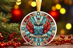 Round Christmas Ornament Sublimation|Clipart Product Image 1