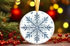 Round Christmas Ornament Sublimation|Clipart Product Image 3