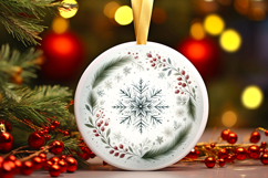 Round Christmass Ornament PNG Product Image 1