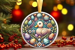 Round Christmas Ornament Sublimation|Clipart Product Image 1