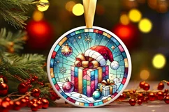 Round Christmas Ornament Sublimation|Clipart Product Image 2