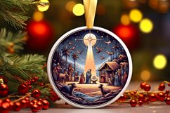 Round Christmas Ornament Sublimation|Clipart Product Image 1
