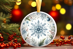 Round Christmass Ornament PNG Product Image 1