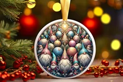 Round Christmas Ornament Sublimation|Clipart Product Image 1