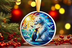 Round Christmass Ornament PNG Product Image 1