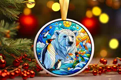 Round Christmass Ornament PNG Product Image 1
