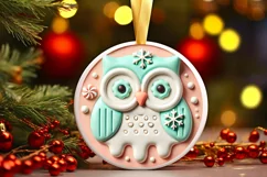 Round Christmas Ornament Sublimation|Clipart Product Image 2