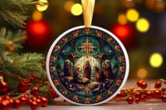 Round Christmas Ornament Sublimation|Clipart Product Image 1