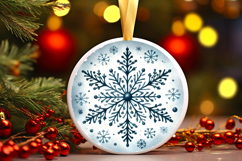 Round Christmass Ornament PNG Product Image 1