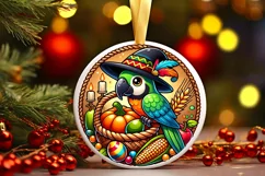 Round Christmas Ornament Sublimation|Clipart Product Image 2