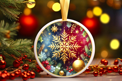 Round Christmass Ornament PNG Product Image 1