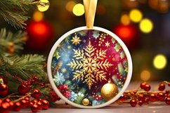Round Christmas Ornament Sublimation|Clipart Product Image 1