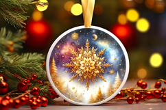 Round Christmass Ornament PNG Product Image 1