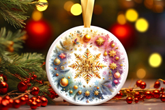 Round Christmass Ornament PNG Product Image 1
