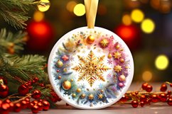 Round Christmas Ornament Sublimation|Clipart Product Image 1
