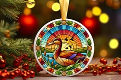 Round Christmas Ornament Sublimation|Clipart Product Image 1