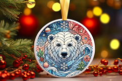 Round Christmass Ornament PNG Product Image 1