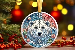 Round Christmas Ornament Sublimation|Clipart Product Image 2