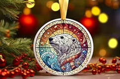 Round Christmas Ornament Sublimation|Clipart Product Image 2