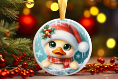 Round Christmass Ornament PNG Product Image 1