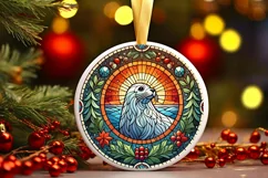 Round Christmas Ornament Sublimation|Clipart Product Image 2