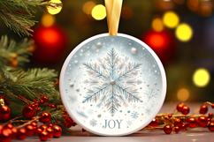 Round Christmass Ornament PNG Product Image 1