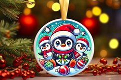 Round Christmas Ornament Sublimation|Clipart Product Image 1