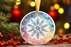 Round Christmass Ornament PNG Product Image 1