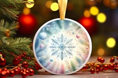 Round Christmas Ornament Sublimation|Clipart Product Image 1