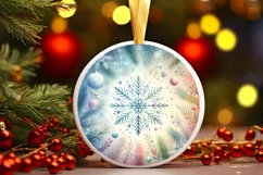 Round Christmas Ornament Sublimation|Clipart Product Image 1