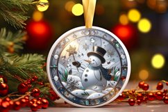 Round Christmas Ornament Sublimation|Clipart Product Image 1