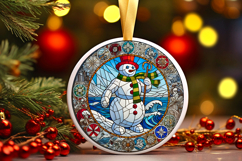 Round Christmass Ornament PNG Product Image 1
