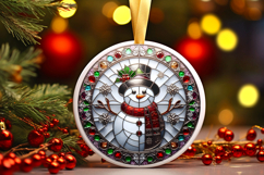Round Christmass Ornament PNG Product Image 1