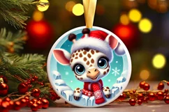 Round Christmas Ornament Sublimation|Clipart Product Image 2