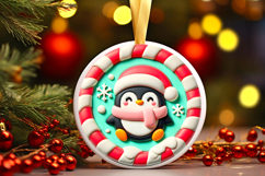 Round Christmass Ornament PNG Product Image 1