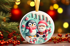 Round Christmass Ornament PNG Product Image 1