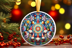 Round Christmass Ornament PNG Product Image 1