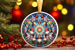 Round Christmas Ornament Sublimation|Clipart Product Image 1